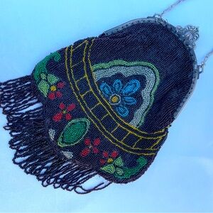 Antique 1900s beaded purse / evening bag